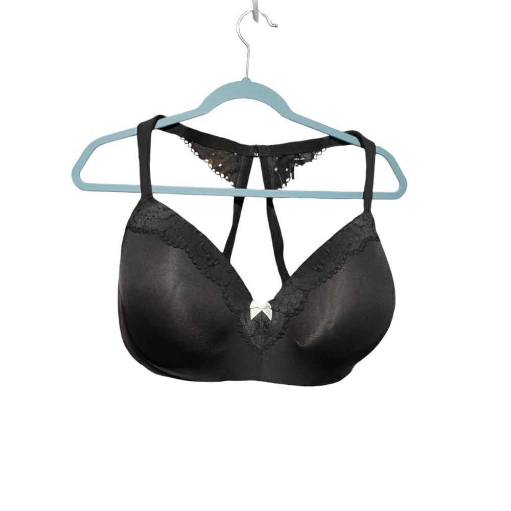 CACIQUE BLACK BRA SIZE 44 DDD. ^